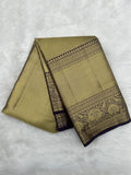 Kanjeevaram Tissue Saree with cross-sectional zari lines