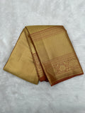 Kanjeevaram Tissue Saree with cross-sectional zari lines