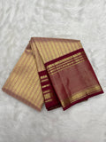 Oosi Zari Pack Kanjeevaram Saree With Rich Meroon Zari Border