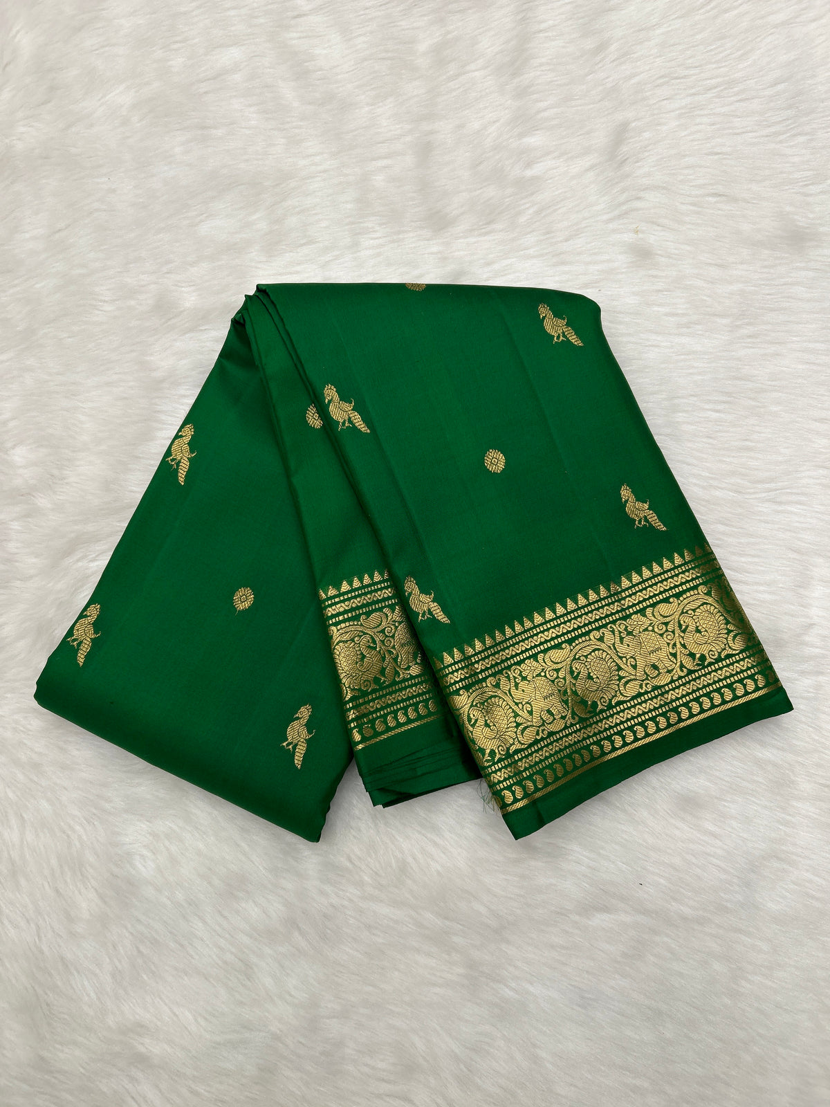 Green Classic Vintage Kanjeevaram Saree