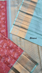 Korvai Kanjeevaram Silk Saree with traditional Vana Singaram