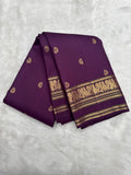 Roya Purple Kanjeevaram Silk Saree with Meena Border