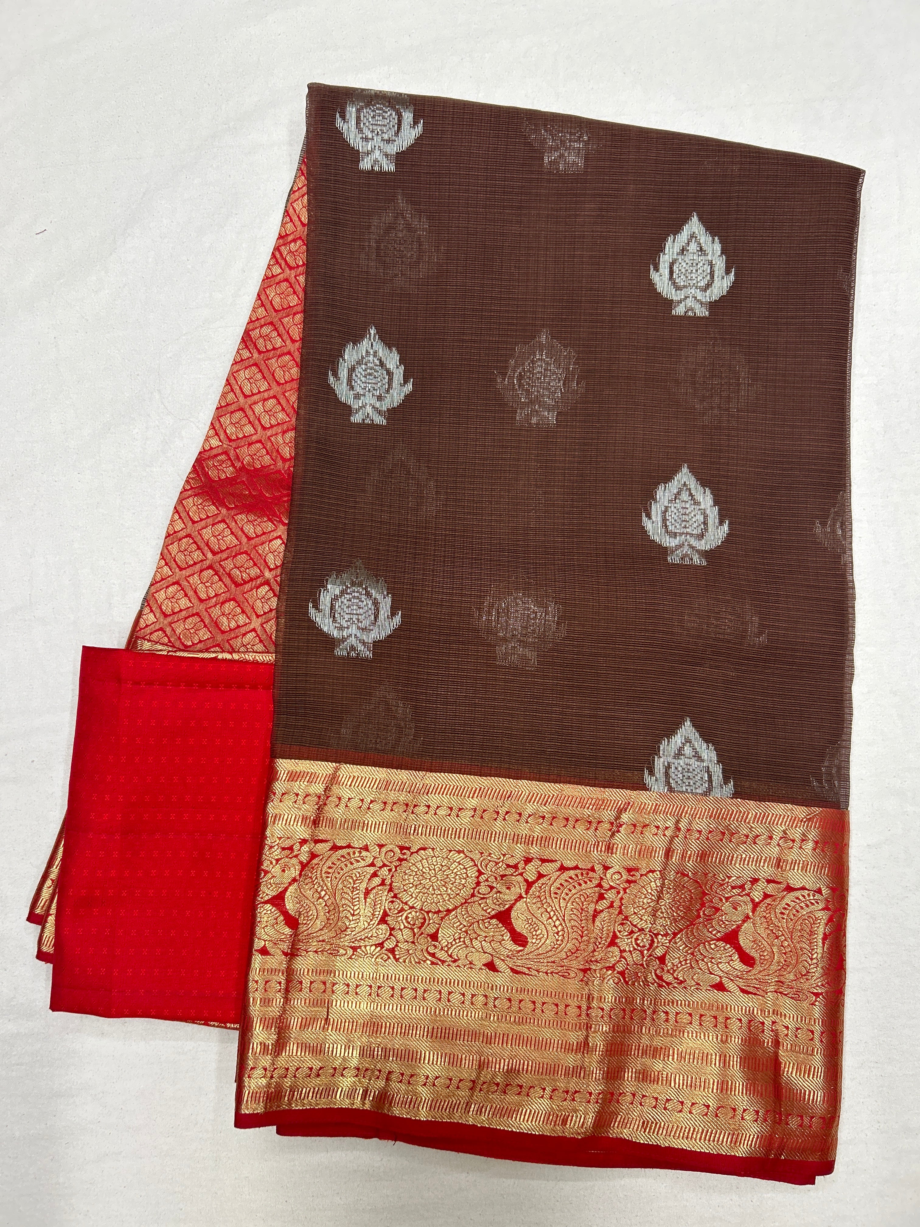 Zari Kota x Kanchi Fusion Saree