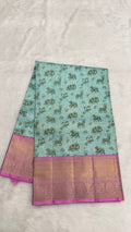 Korvai Kanjeevaram Silk Saree with traditional Vana Singaram