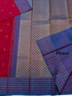 Vintage Kanjeevaram Saree with Zari Checks in Border