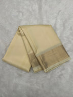 Cream Handloom Dhoti Kanduva & Shirt/Kurta Set (3 pc set)