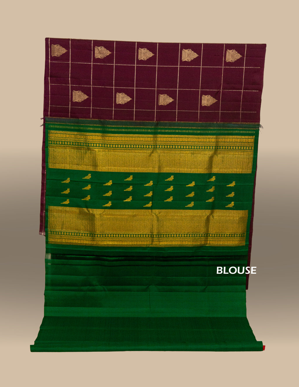 Vintage Borderless Kanjeevaram Saree