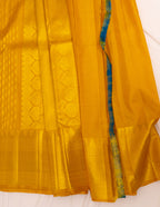 Yellow Kanjeevaram Vintage Saree with Temple Border
