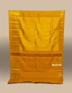 Yellow Kanjeevaram Vintage Saree with Temple Border