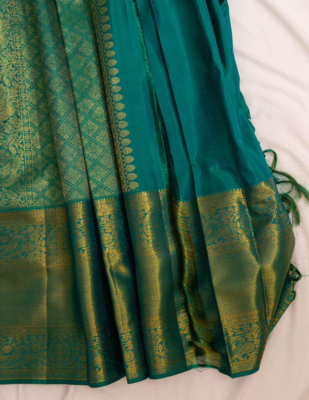 Rame Green Brocade Kanjeevaram Silk Saree