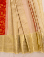 Red & Ivory Koravai Brocade Kanjeevaram Saree