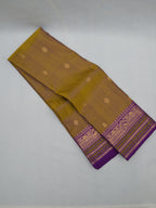 Dual Tone Vintage Kanjeevaram silk saree with Olive Meena Border