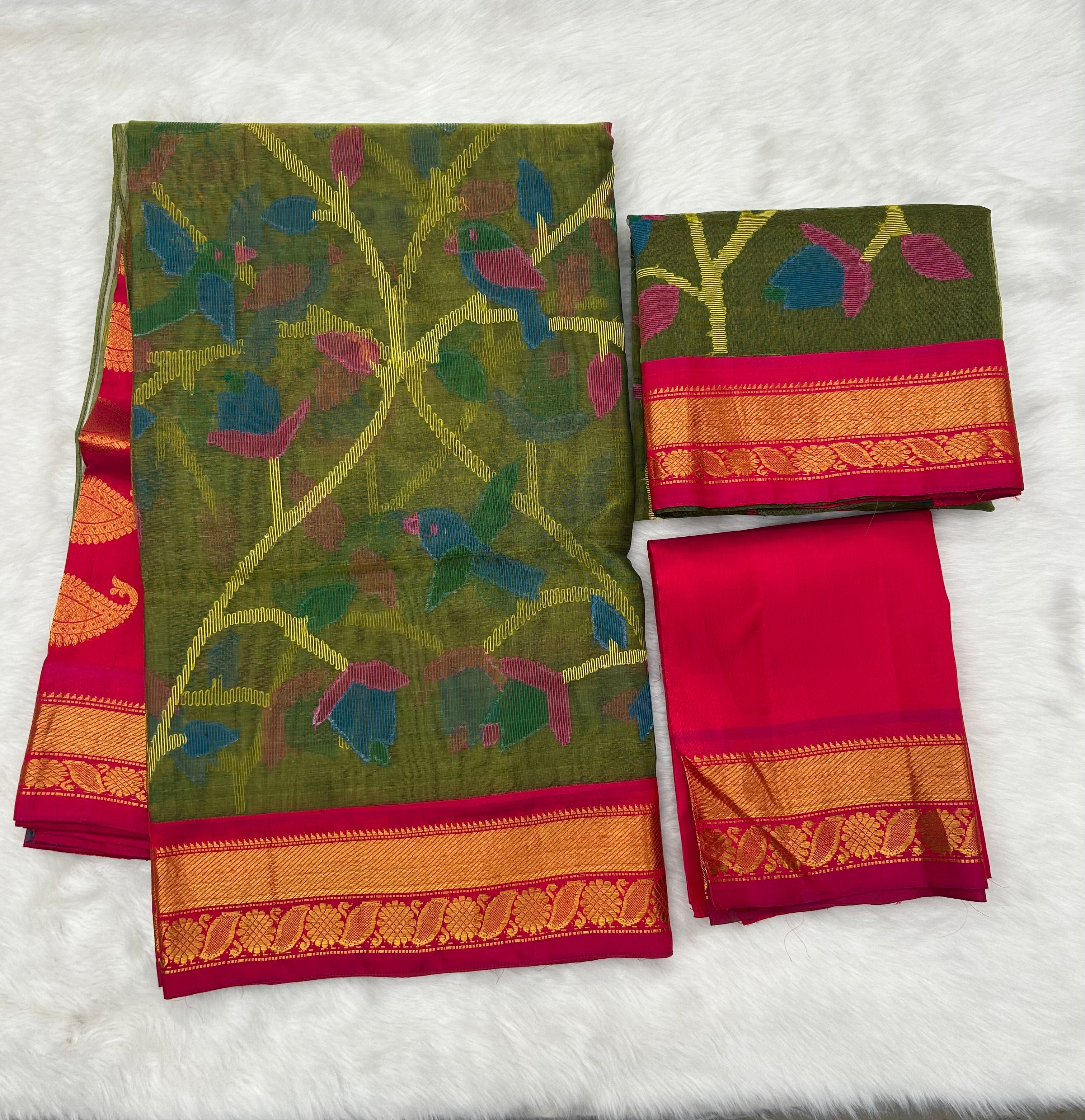 Jamdhani x Kanchi Fusion Saree