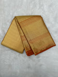 Kanjeevaram Tissue Saree with cross-sectional zari lines