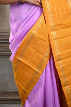 Lilac & Orange Korvai Vintage Kanjeevaram Saree