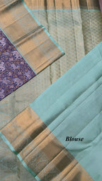Korvai Kanjeevaram Silk Saree with traditional Vana Singaram