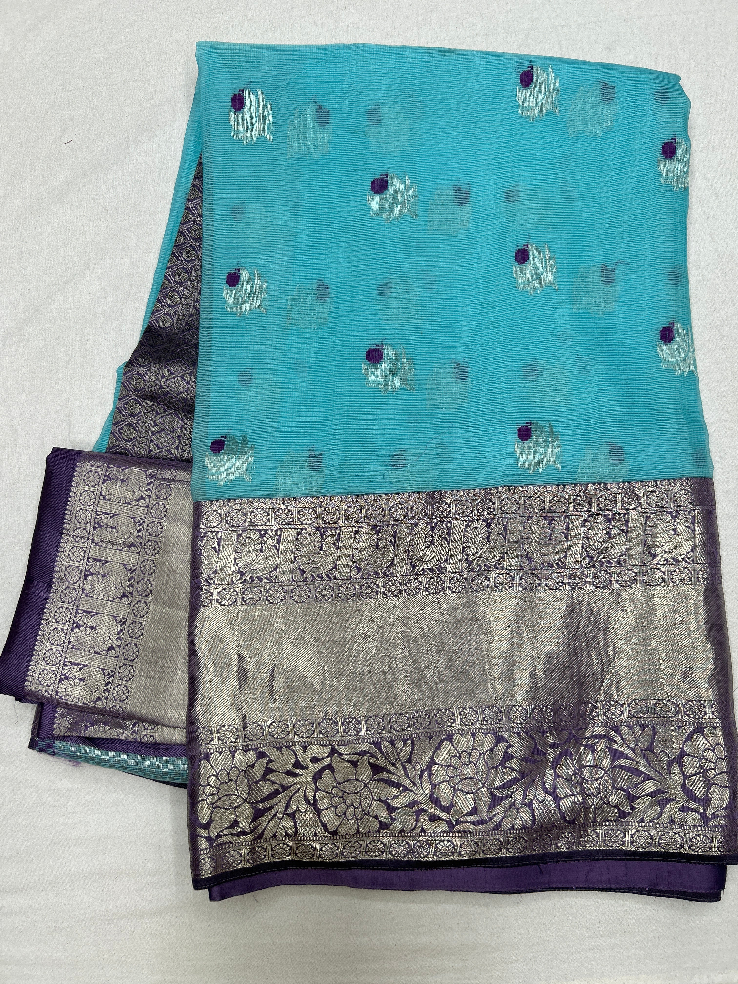 Zari Kota x Kanchi Fusion Saree