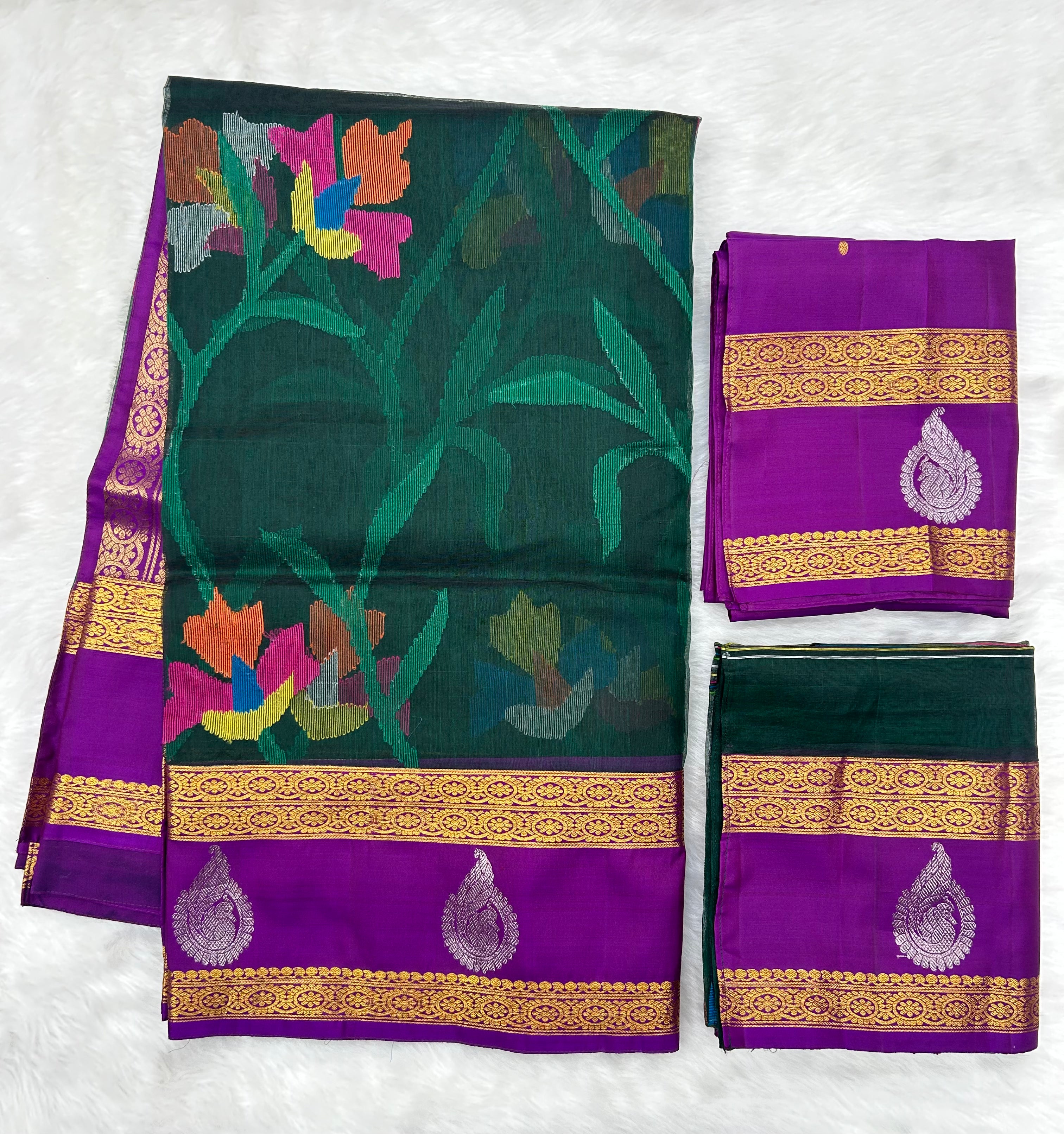 Jamdhani x Kanchi Fusion Saree