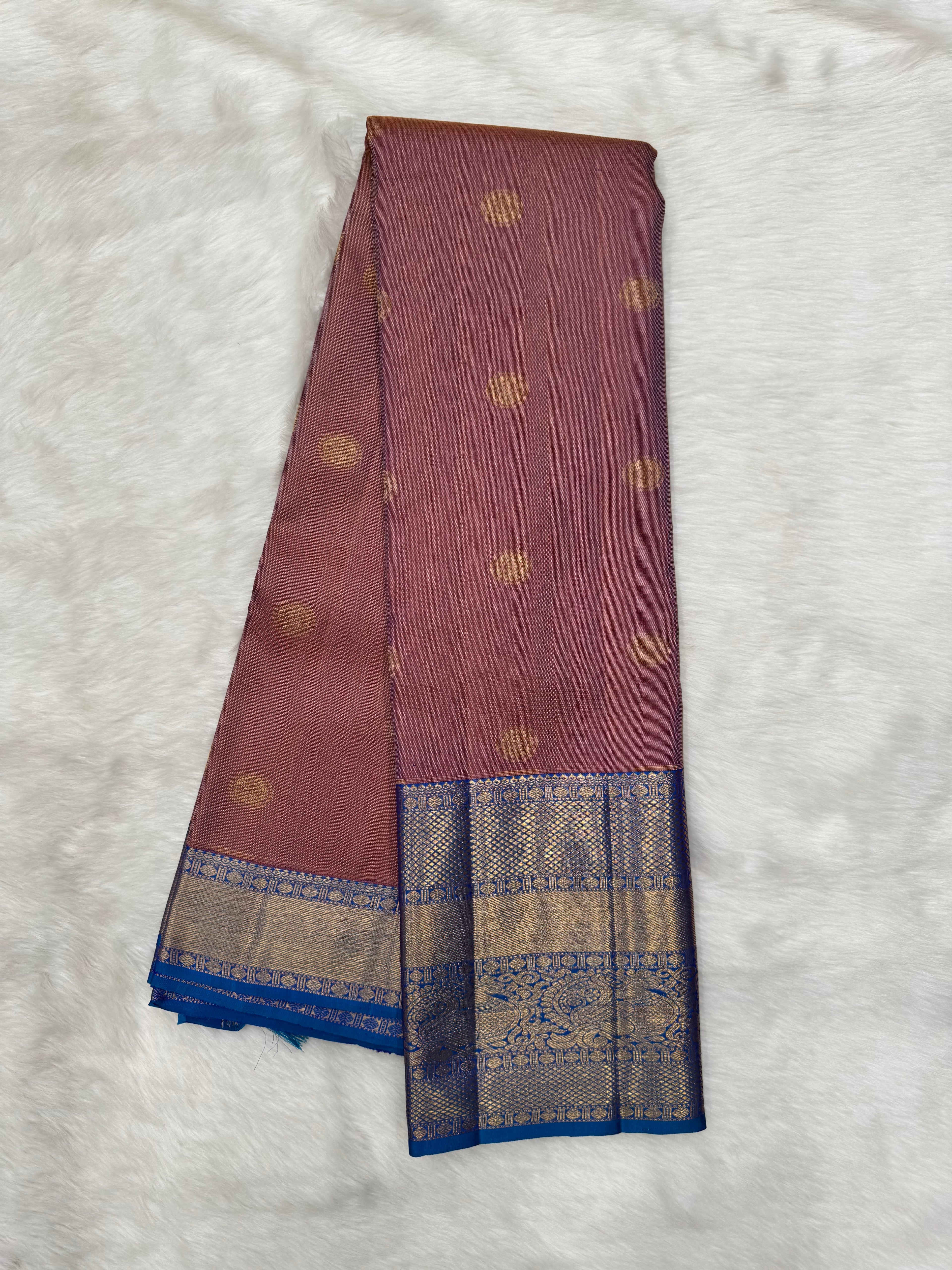 Kanjeevaram Oosi Rudraksha Saree