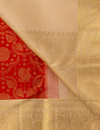 Red & Ivory Koravai Brocade Kanjeevaram Saree