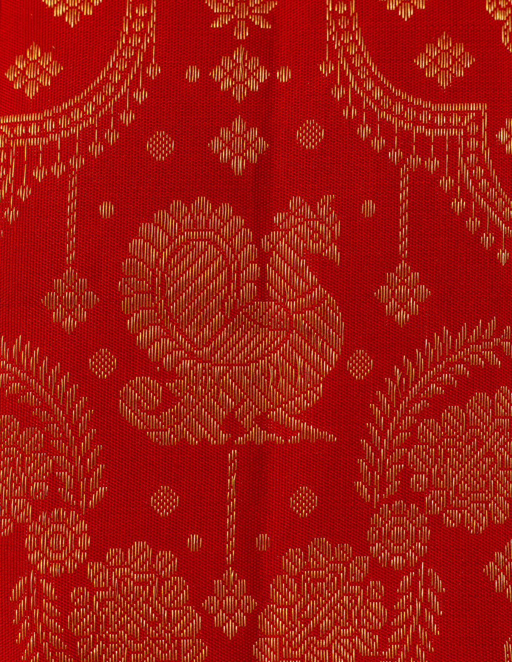 Red & Ivory Koravai Brocade Kanjeevaram Saree