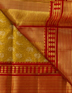 Gold & Red Korvai Kanjeevaram saree with Shikargah Brocade