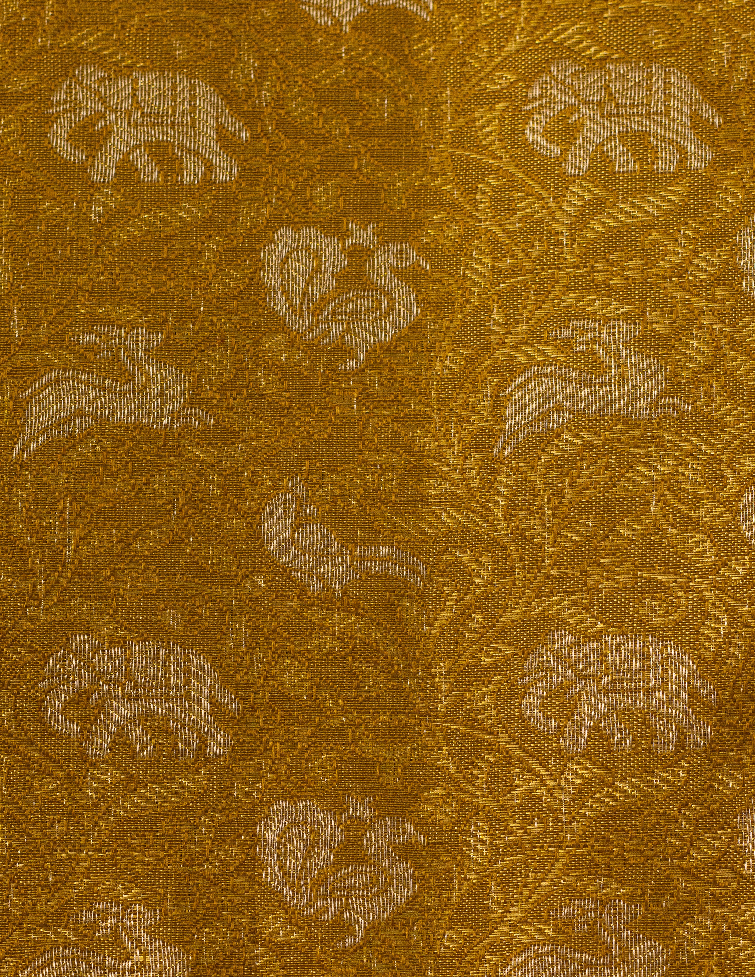 Gold & Red Korvai Kanjeevaram saree with Shikargah Brocade