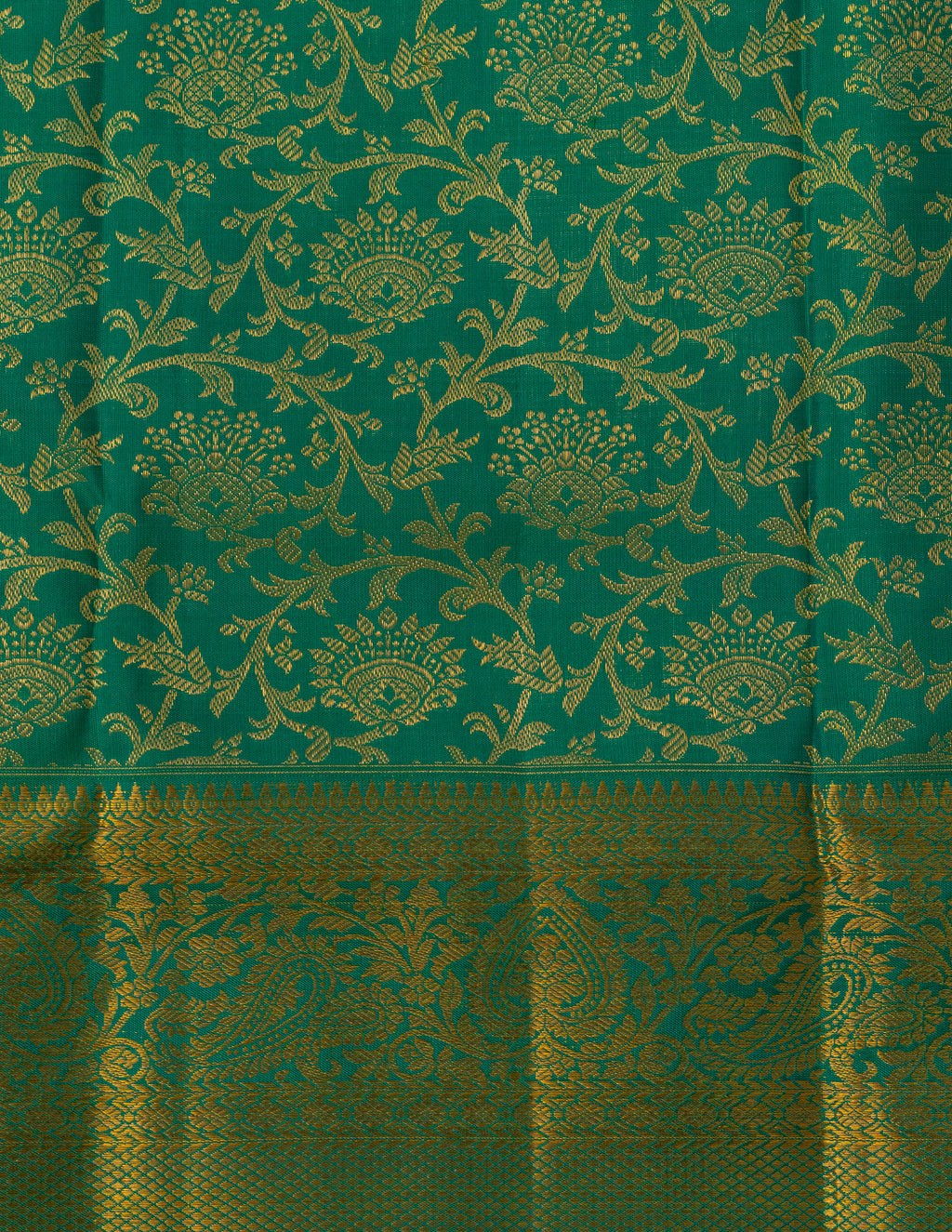 Rame Green Brocade Kanjeevaram Silk Saree