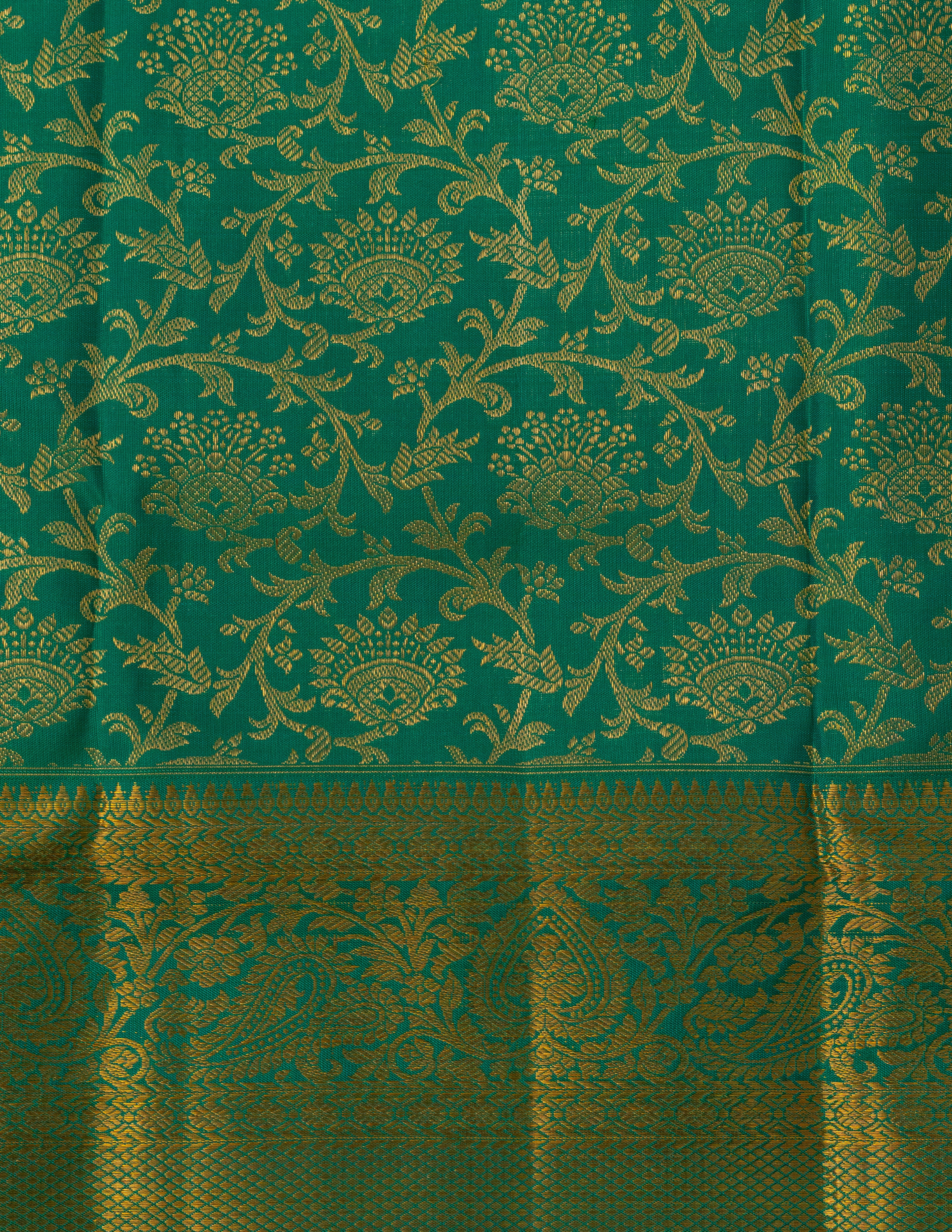 Rame Green Brocade Kanjeevaram Silk Saree
