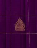 Borderless Kanjeevaram Saree with contrast Pallu & Blouse