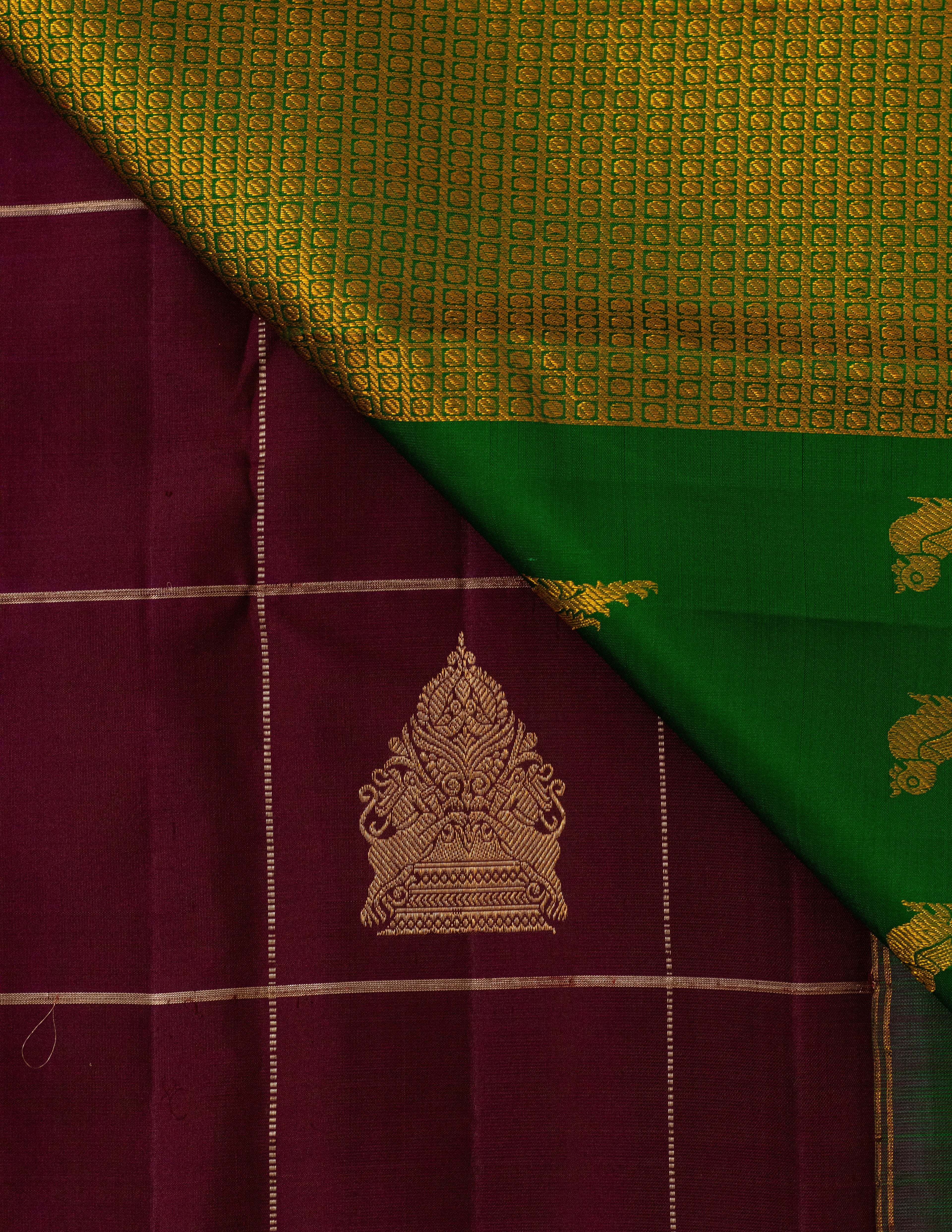 Vintage Borderless Kanjeevaram Saree