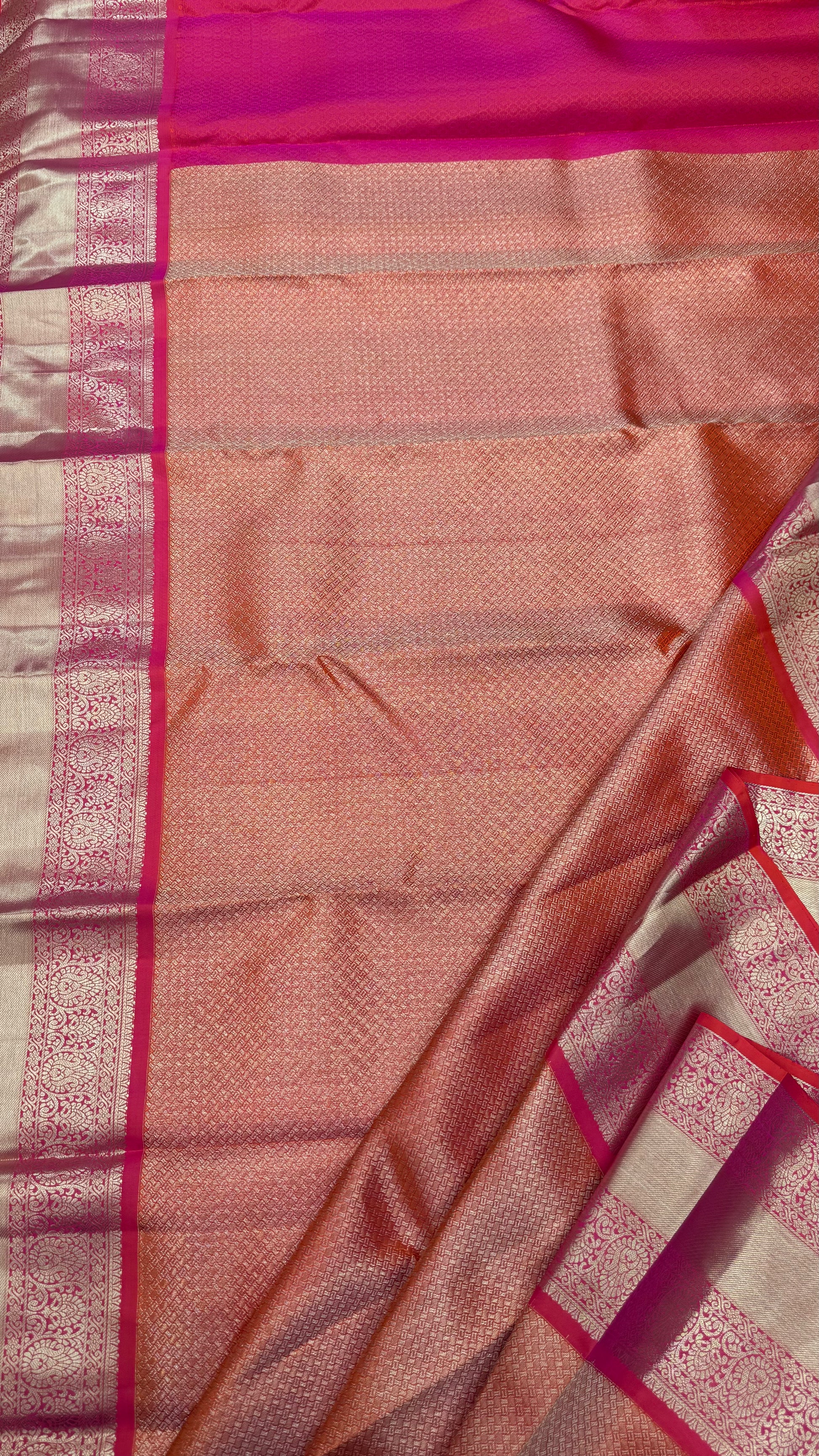 Kanjeevaram monotone Brocade saree
