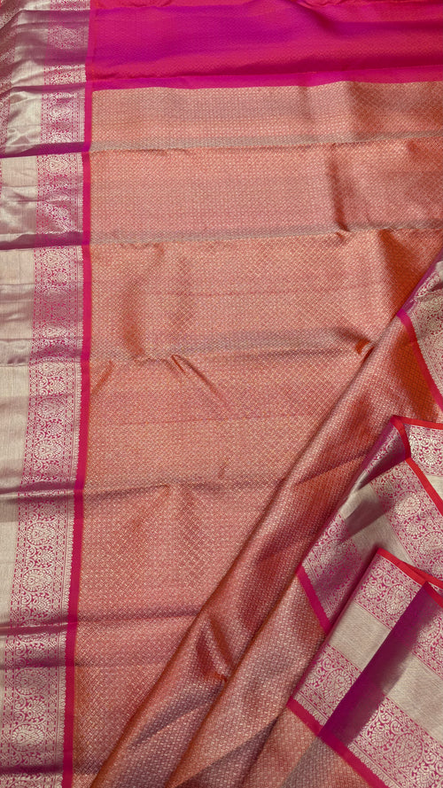 Kanjeevaram monotone Brocade saree